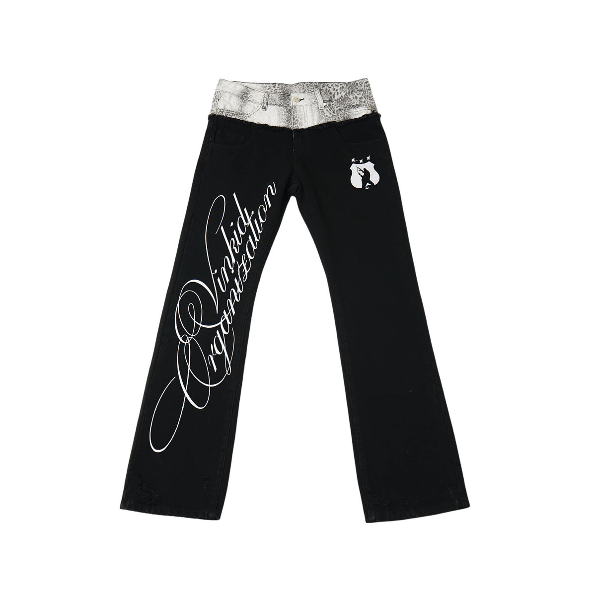 VINKID' Double‑Waist Embroidered Denim Jeans